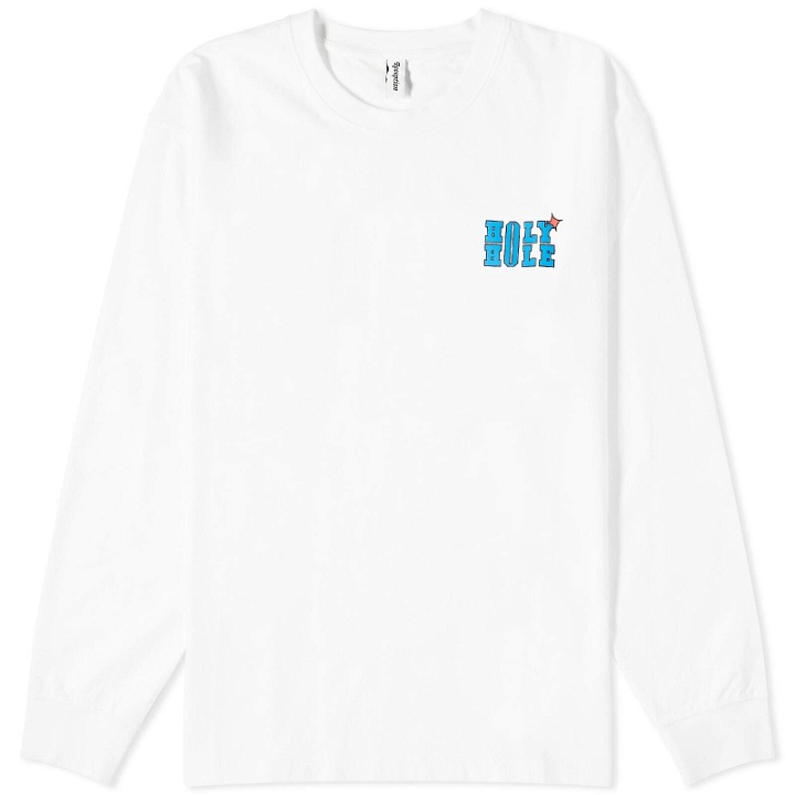 Photo: Reception Men's Holy Cotton Long Sleeve T-Shirt in White