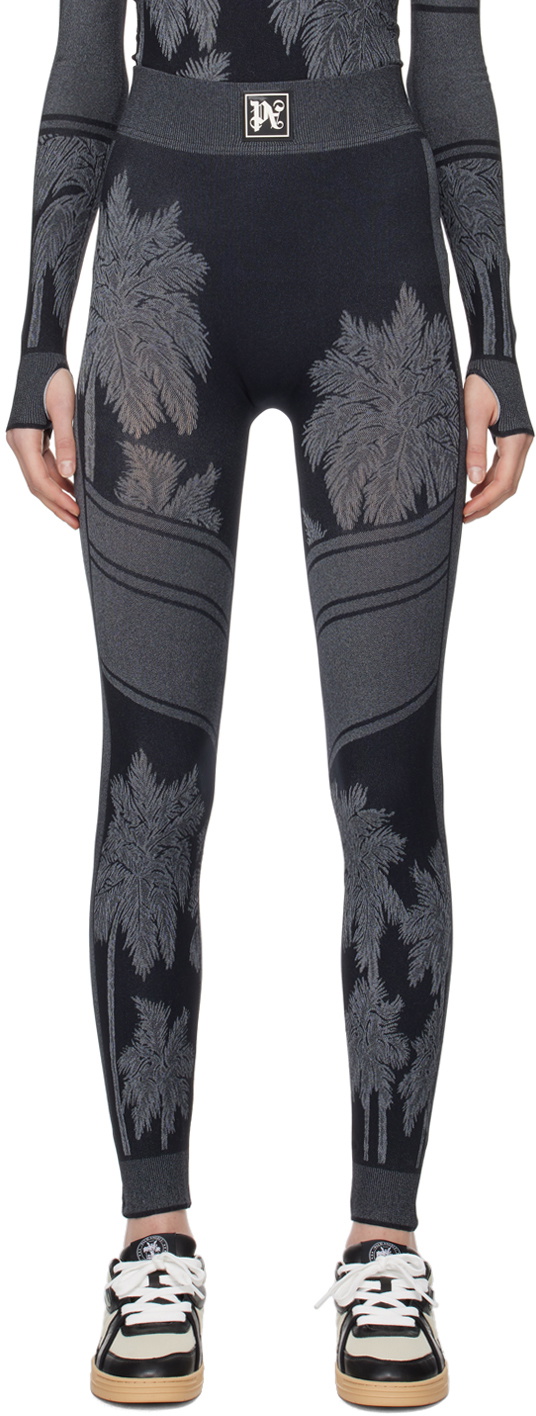 Palm Angels Black Baselayer Ski Leggings