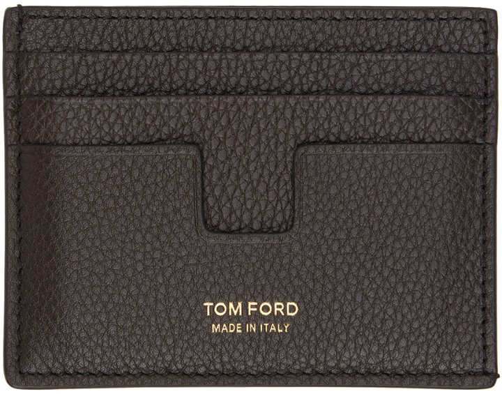 Photo: TOM FORD Brown T Line Card Holder