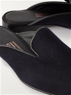 Kingsman - George Cleverley Leather-Trimmed Cashmere Slippers - Blue
