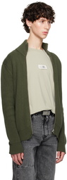 MM6 Maison Margiela Khaki Ribbed Sweater