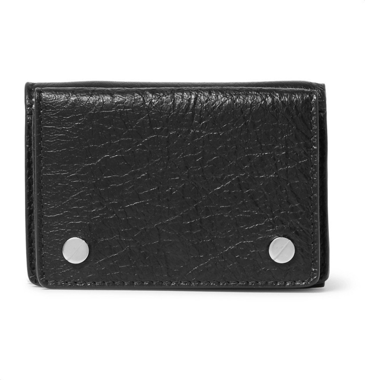 Photo: Balenciaga - Arena Mini Textured-Leather Trifold Cardholder - Men - Black