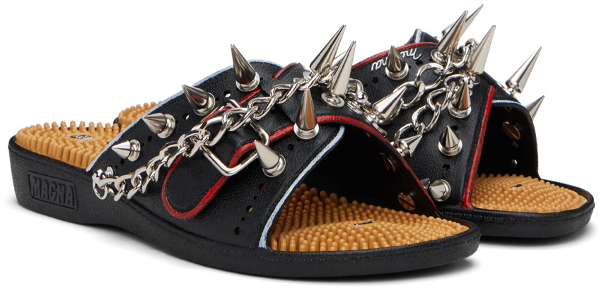 新品 24AW doublet PUNK MASSAGE SANDAL doublet Black Punk Massage Sandals Doublet