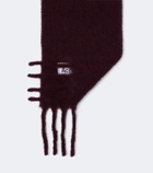 Acne Studios Fringed alpaca, wool, and mohair-blend scarf