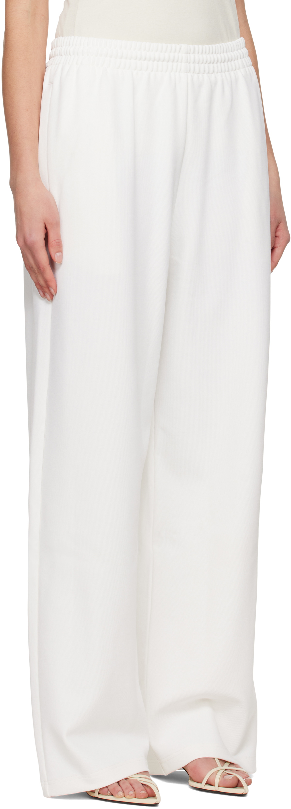 WARDROBE.NYC Off-White Semi Matte Track Lounge Pants