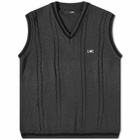 LMC Men's Arch Logo Cable Knit Vest in Black