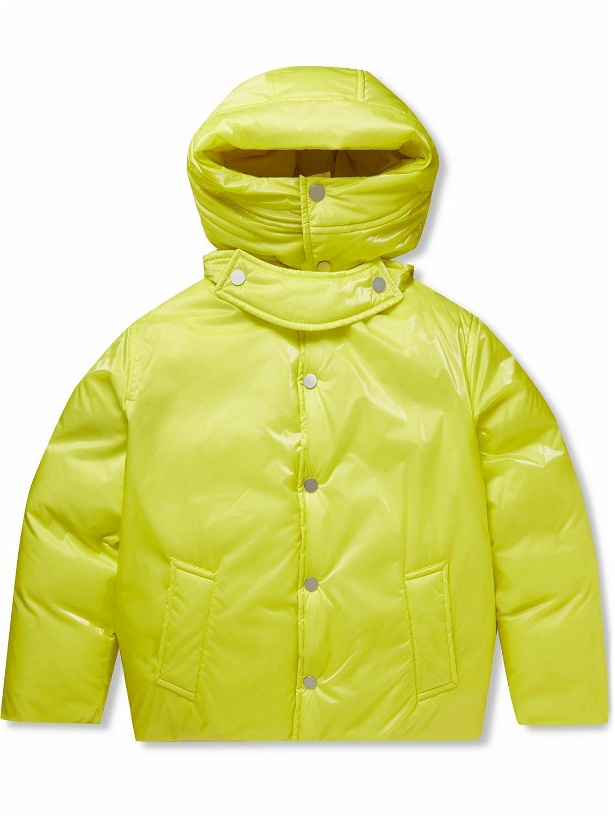 Photo: Bottega Veneta - Quilted Padded Nylon Hooded Jacket - Yellow