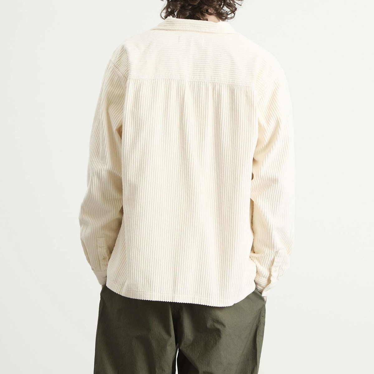 Kestin Men's Durno Overshirt in Ecru Corduroy