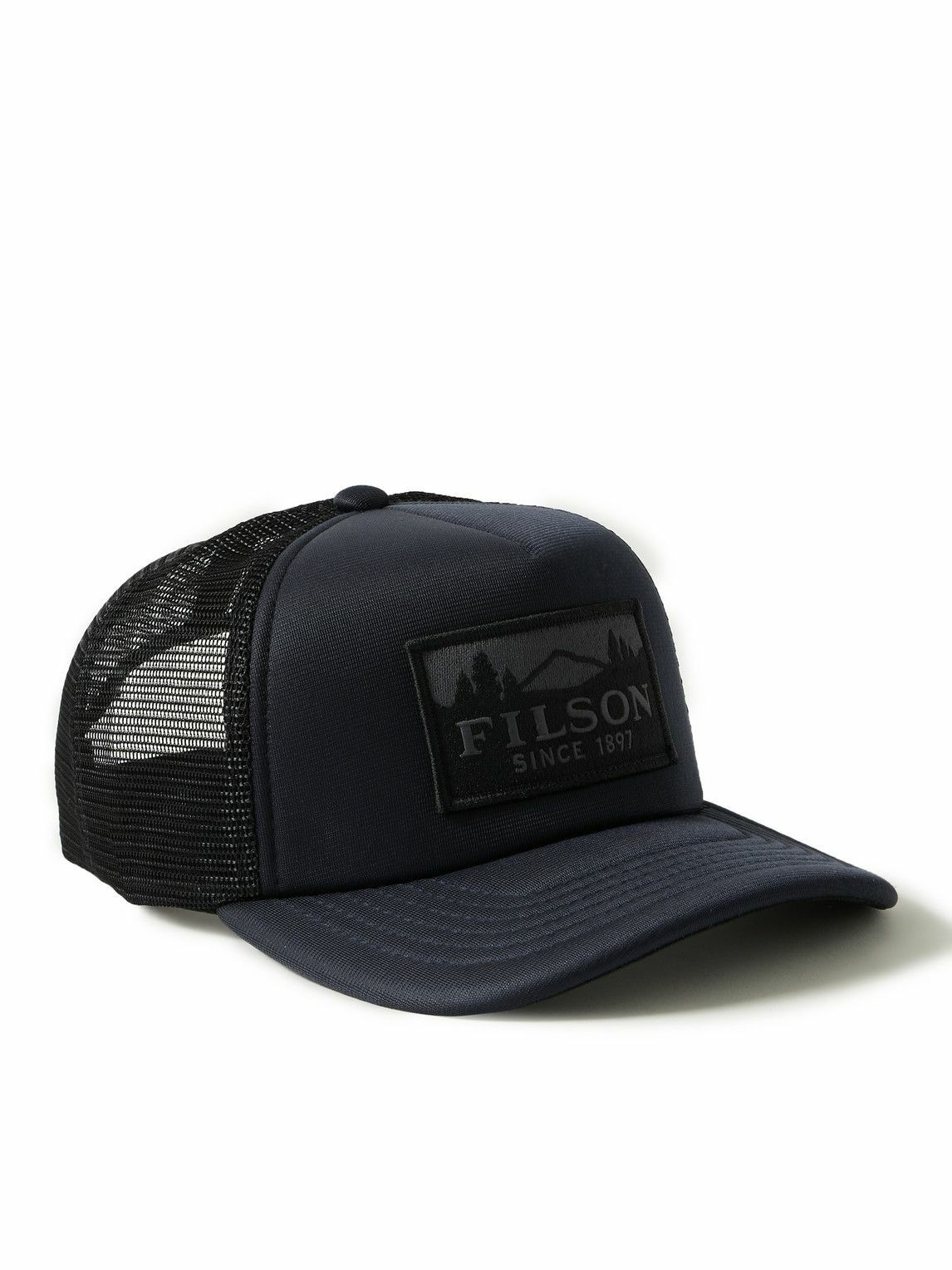 Photo: Filson - Harvester Logo-Appliquéd Twill and Mesh Trucker Cap
