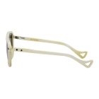 BLYSZAK SSENSE Exclusive White Horn Sport Collection Sunglasses