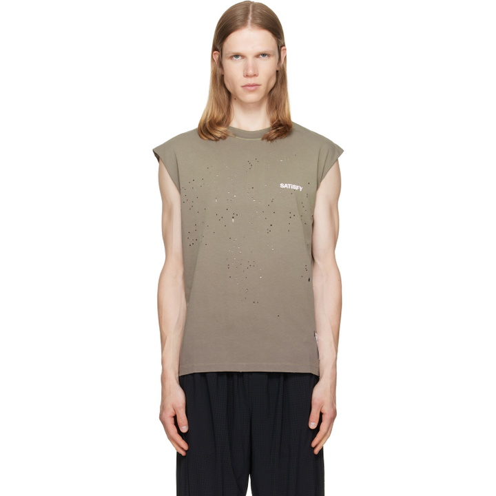 Photo: Satisfy Brown MothTech Muscle Tank Top
