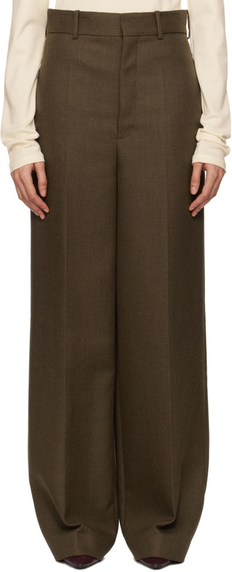 Photo: Carven Brown Double Worsted Wool Trousers