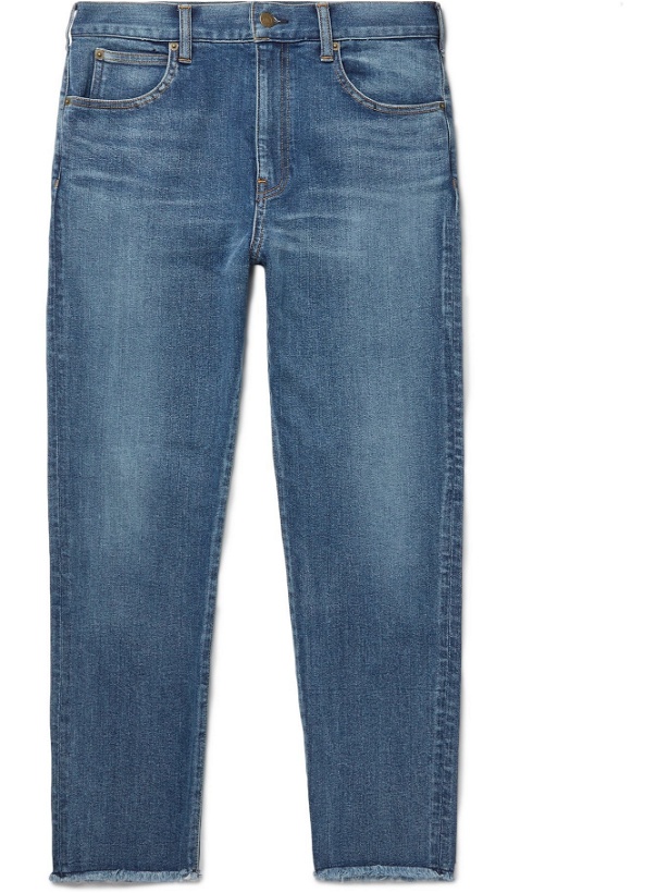 Photo: UNDERCOVER - Slim-Fit Distressed Stretch-Denim Jeans - Blue