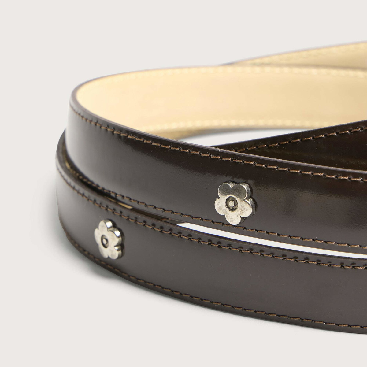mfpen Men's Rivet Brown Purpose Belt in Rivet Brown Polido