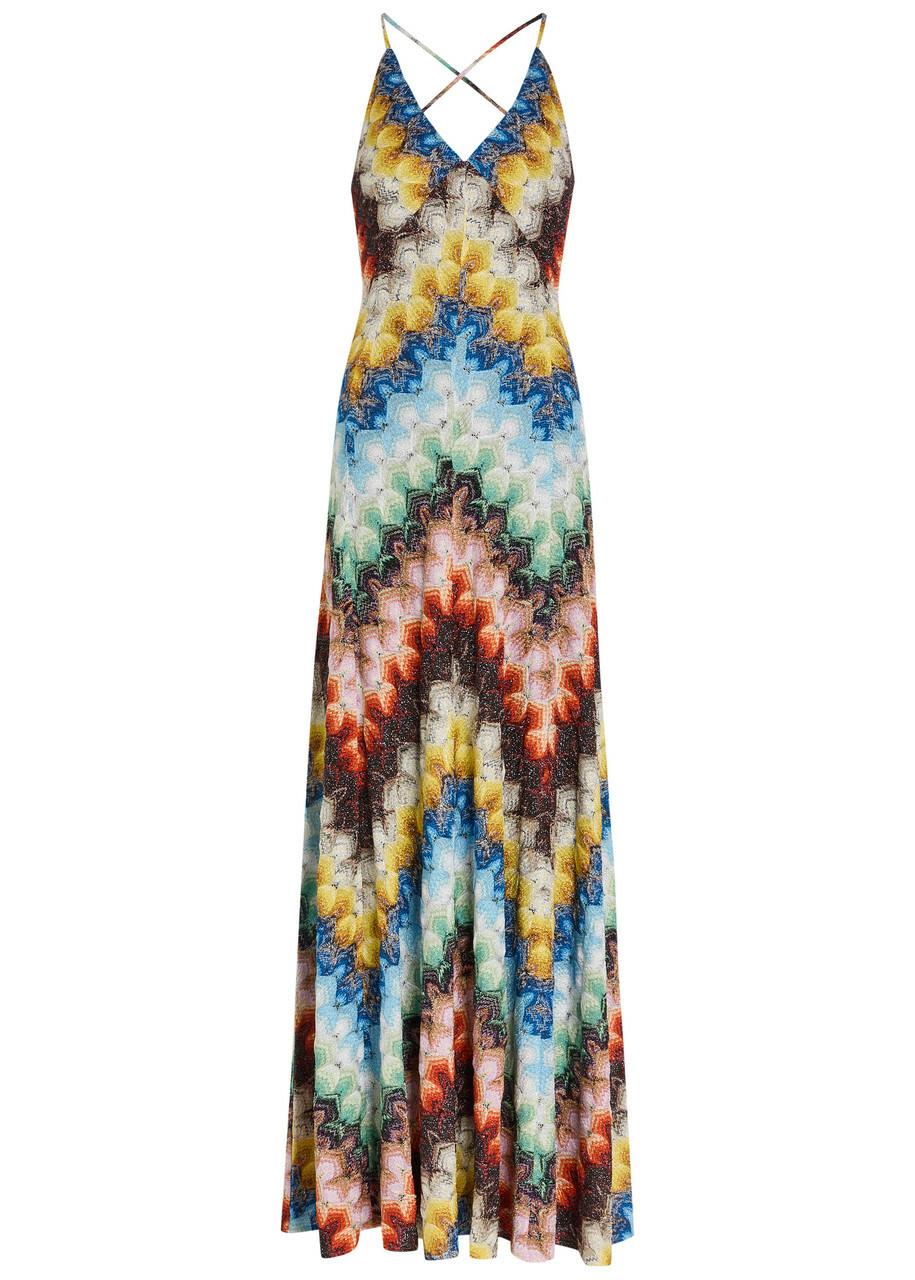 Missoni Patterned Lace Maxi Dress Multicoloured