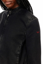 Diesel Moto jacket in denim - Denim Jackets Womens in Black