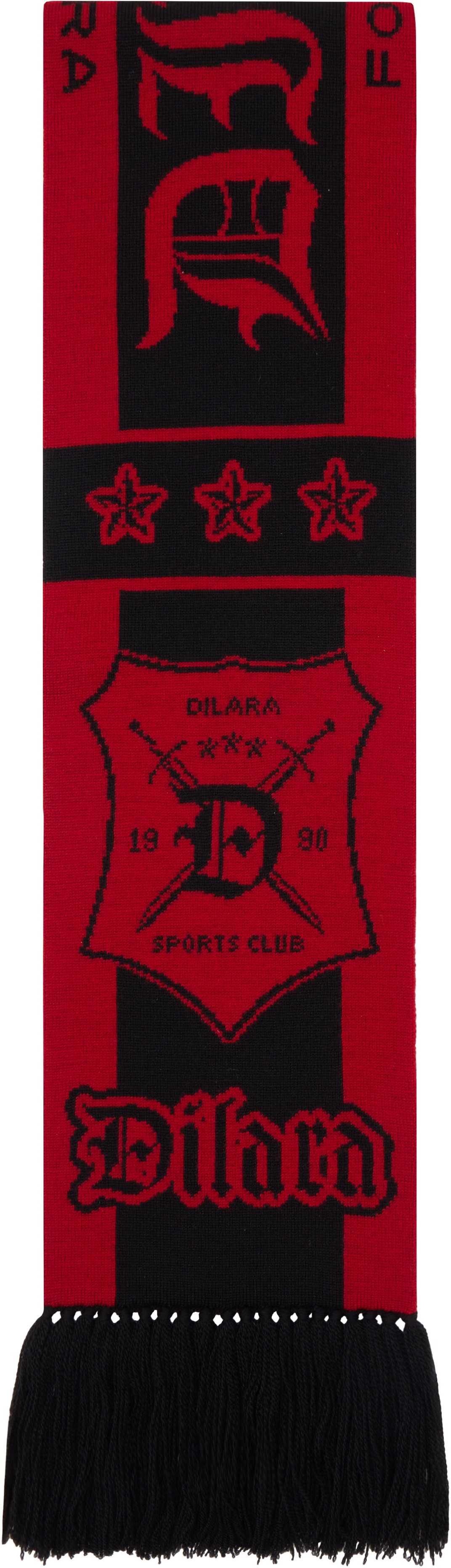 Dilara Findikoglu Black & Red Femme Vortex Scarf