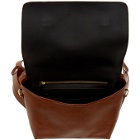 Dries Van Noten Brown Leather Messenger Bag
