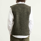 Kestin Men's Bute Vest in Moss Herringbone Wool