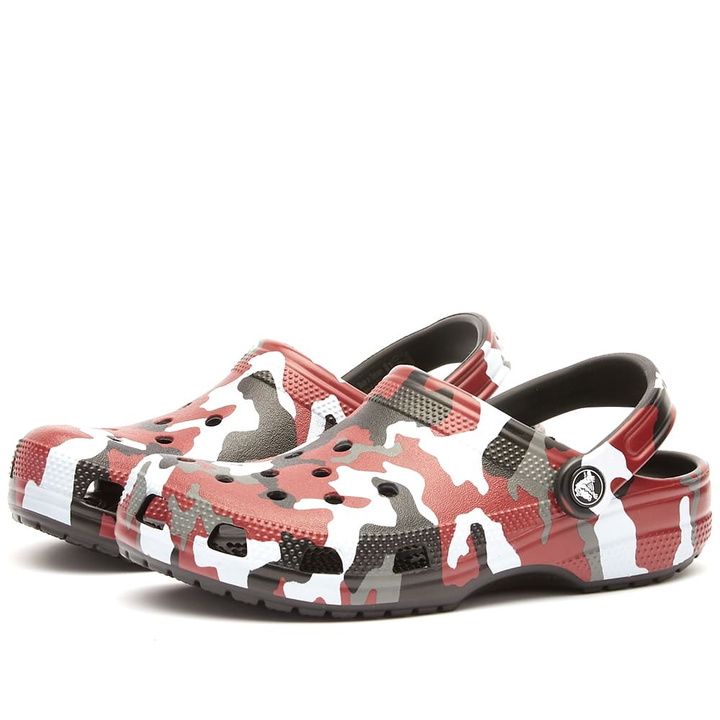 Photo: Crocs Classic Printed Camo Clog in Black/Red