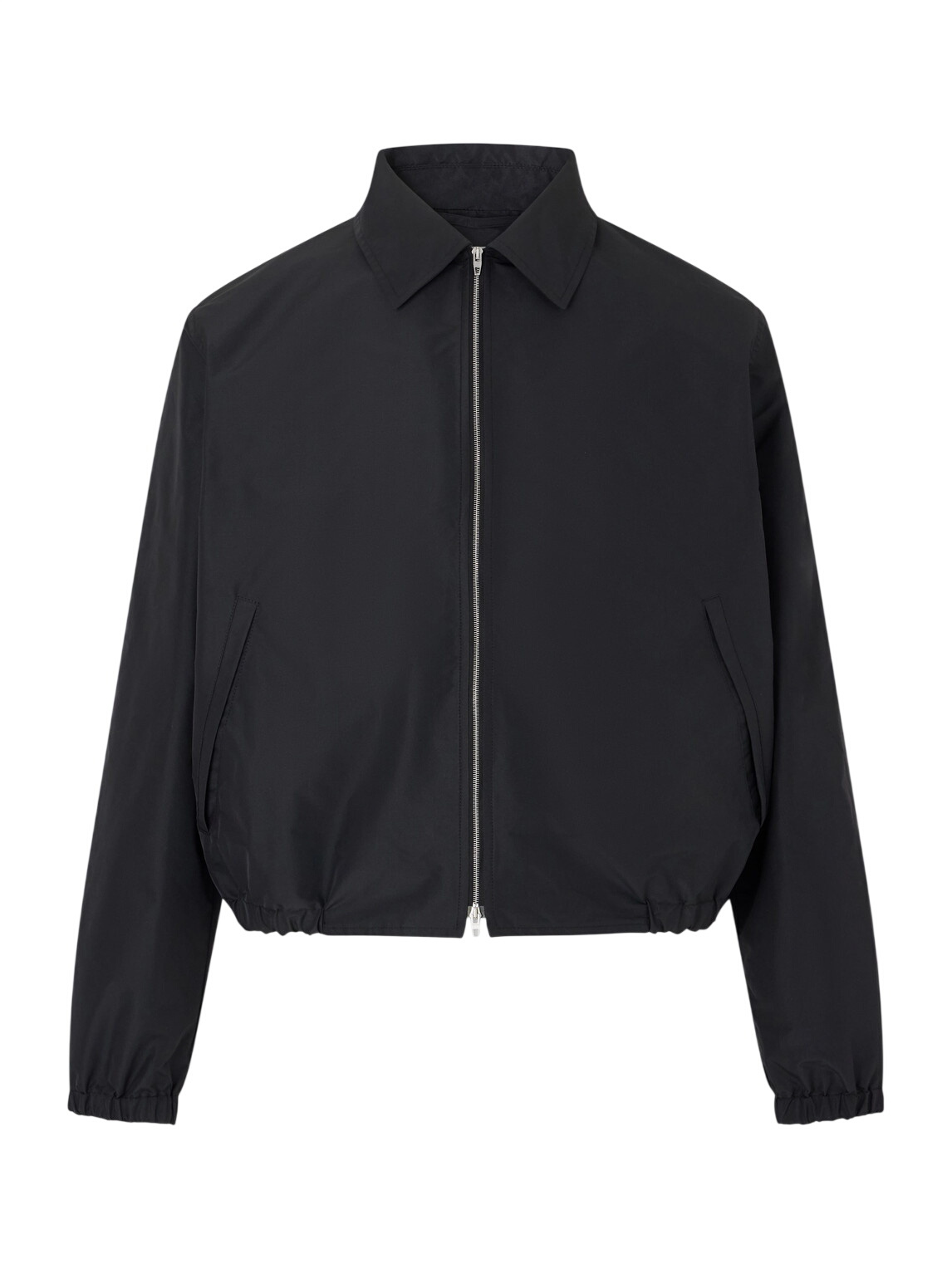Jil Sander Men's Nylon Zip Up Shirt Jacket in Black Jil Sander