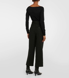 Toteme Pleated wool-blend cropped pants