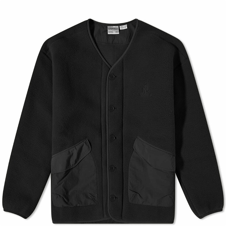Photo: Gramicci Men's Boa Fleece Cardigan in Black