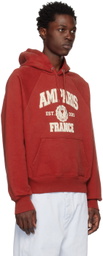 AMI Paris Red 'Paris' Hoodie