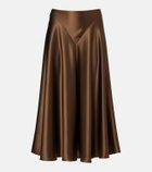 Altuzarra Ames silk satin midi skirt
