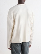 mfpen - Ribbed Cotton-Jersey T-Shirt - Neutrals