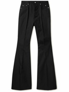 Rick Owens - Flared Taffeta Trousers - Black