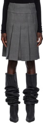 Fax Copy Express SSENSE Exclusive Gray Midi Skirt