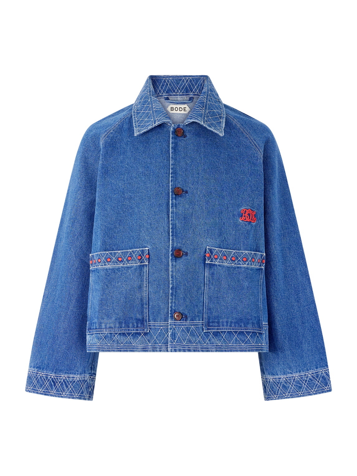 Bode Black Rickrack Suede Jacket Bode