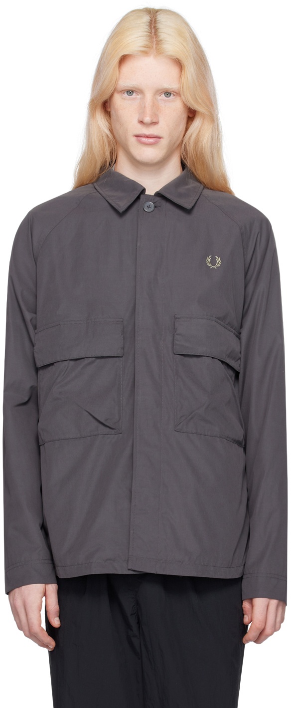 Fred Perry Gray Utility Jacket Fred Perry