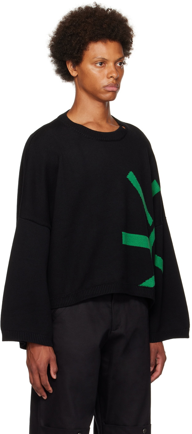 SPENCER BADU Black Intarsia Sweater