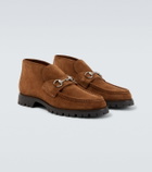 Gucci Horsebit suede ankle boots