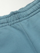 HAYDENSHAPES - Volume Straight-Leg Logo-Detailed Cotton-Jersey Shorts - Blue