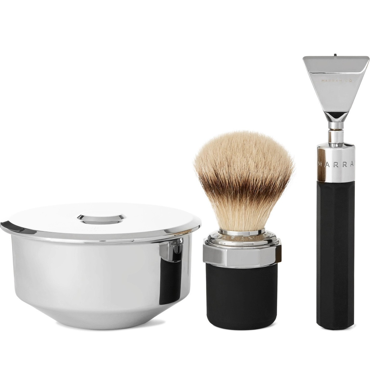 Marram Co - Chrome-Plated Modern Razor Shaving Set - Colorless