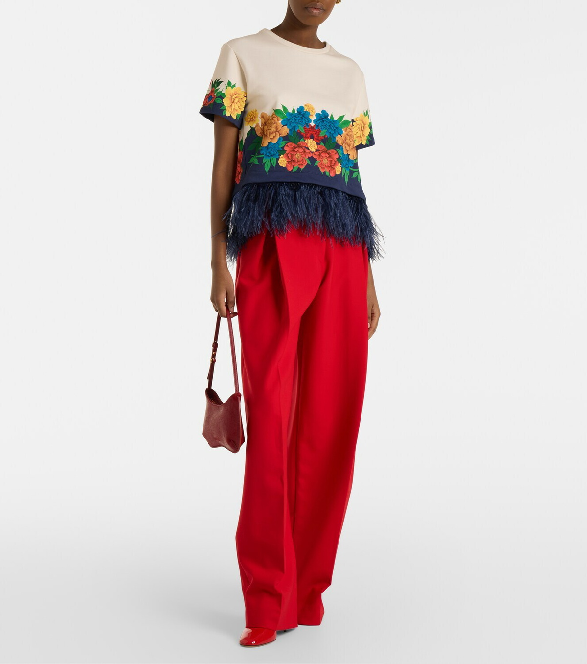 La DoubleJ La Scala floral cotton jersey T-shirt