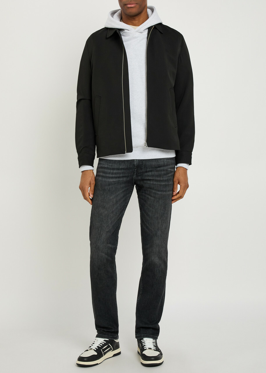 7 For All Mankind Slimmy Tapered-leg Jeans Black