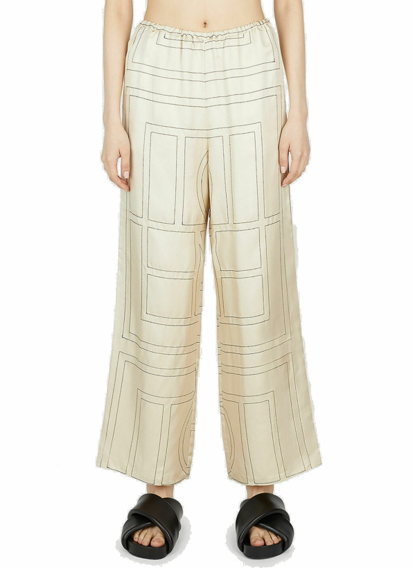 Photo: TOTEME - Monogram Pyjama Pants in Cream