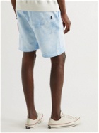 FAHERTY - Tie-Dyed Cotton-Jersey Drawstring Shorts - Blue