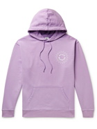 GOOD MORNING TAPES - Sun Logo-Print Organic Cotton-Jersey Hoodie - Purple