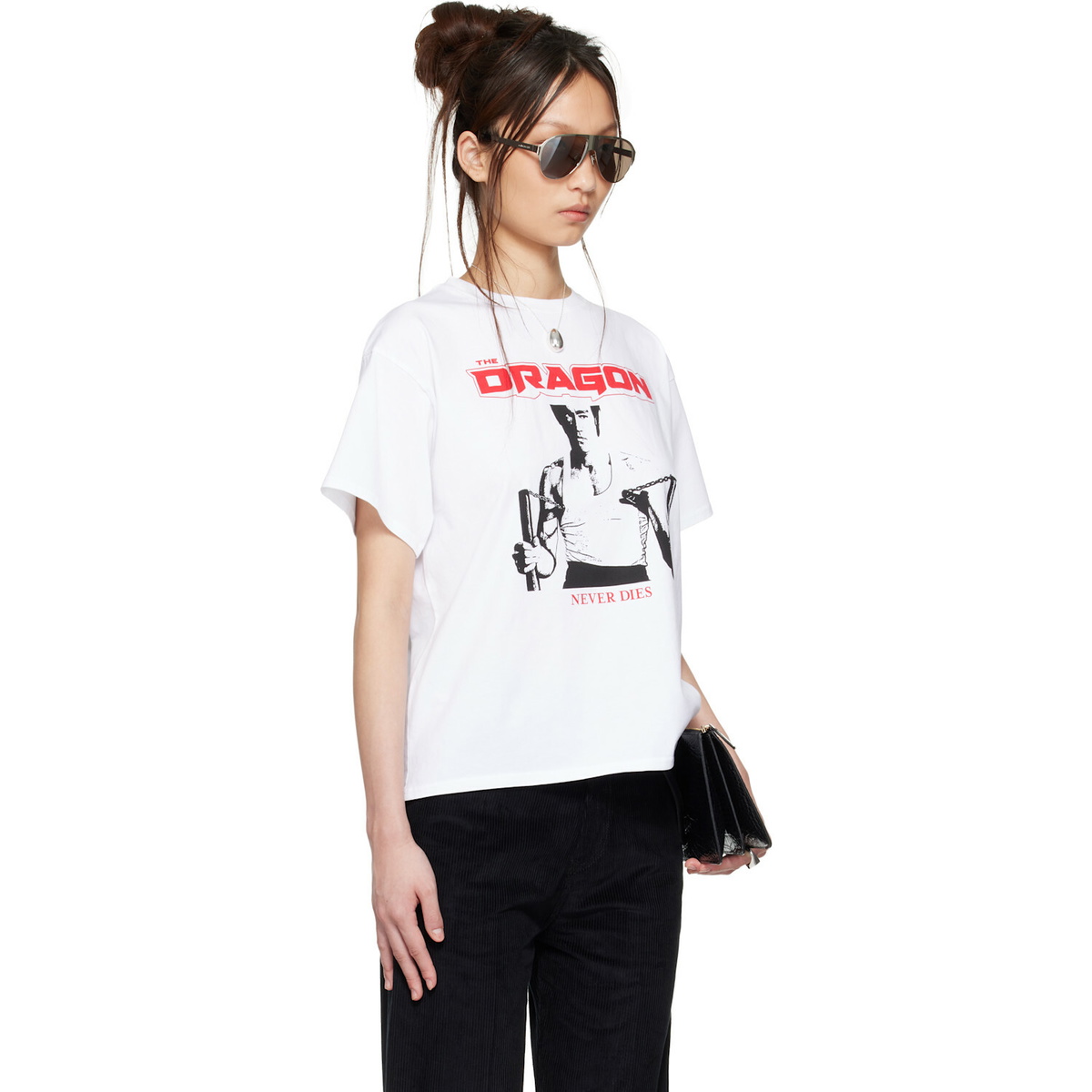 LU'U DAN BRUCE LEE x LỰU ĐẠN White Athletic T-shirt