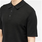 Rag & Bone Men's Harvey Knit Polo Shirt in Black