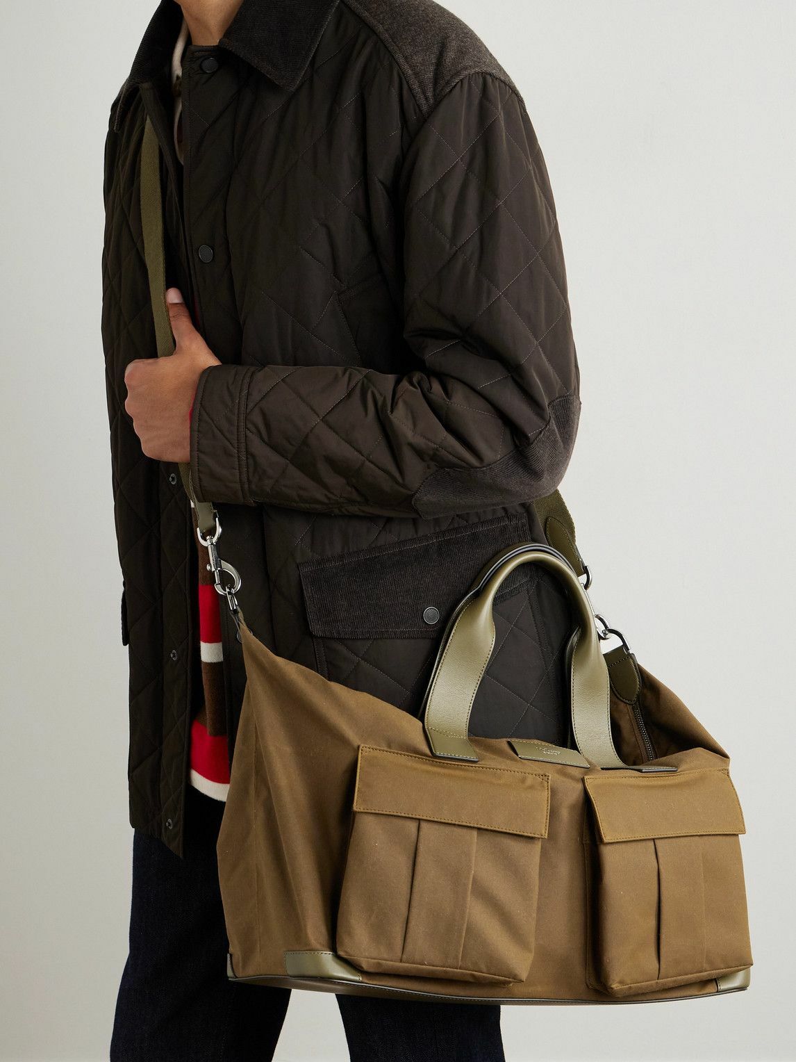 Mulberry - Leather-Trimmed Waxed-Cotton Weekend Bag