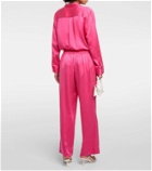 Asceno London silk wide-leg pajama pants