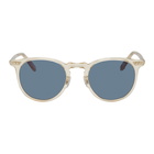 Garrett Leight Blue and Pink Transparent Ocean Sunglasses