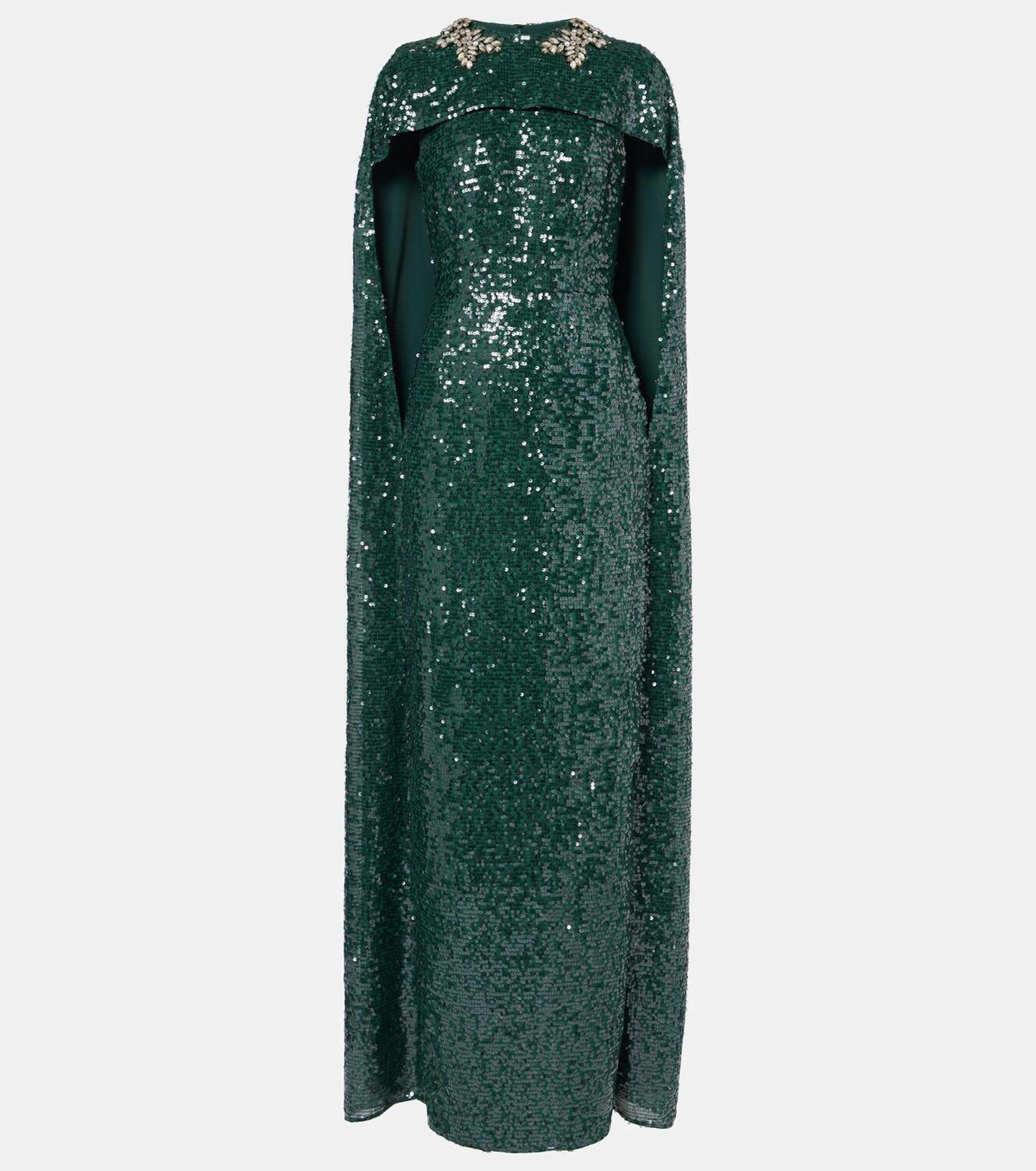Erdem Sequined georgette caped gown