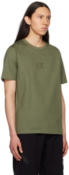 C.P. Company Khaki Embroidered T-Shirt